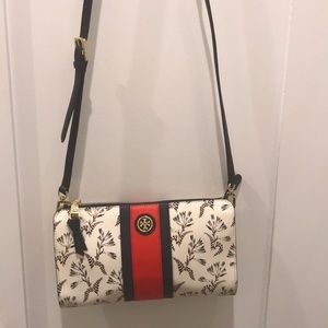 Navy, white and red Tory Burch Kerrington bag